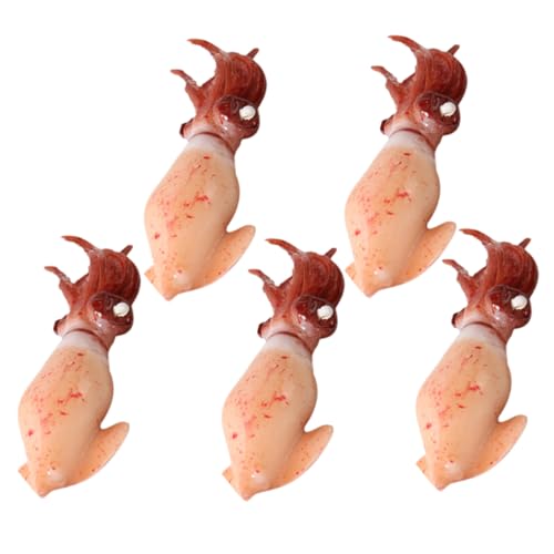 BESTonZON 5St künstlicher Calamari künstliche Fische wohnungsdeko wohnraumdeko dekofische kleine Tintenfischfiguren gefälschtes Meerestiermodell Figur gefälschtes Essen PVC Brown BESTonZON 5St künstlicher Calamari künstliche Fische wohnungsdeko wohnraumdeko dekofische kleine Tintenfischfiguren gefälschtes Meerestiermodell Figur gefälschtes Essen PVC Brown von BESTonZON