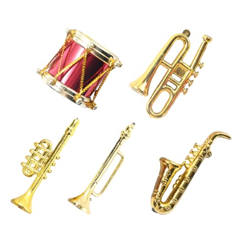 BESTonZON 5st Simuliertes Musikinstrument Mini-musikinstrumente Miniaturen Miniatur-Musikinstrument Musik Dekor Musikinstrumente, Spielzeug Mini-hausschmuck Zubehör Saxophon Plastik Kind von BESTonZON