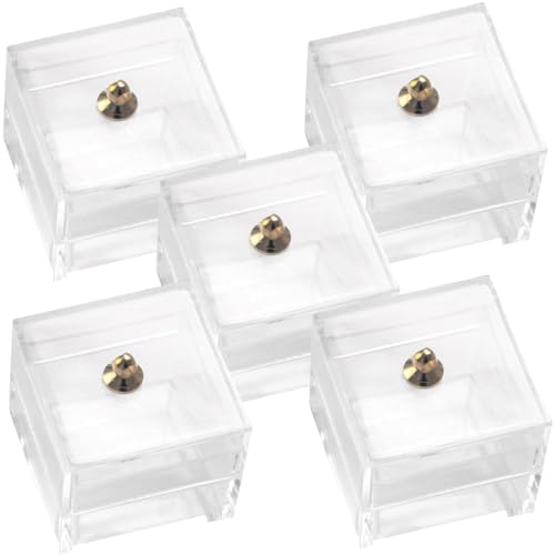 BESTonZON 5St transparente DIY Dekoration Mini- Keksdosen mit Fenster Mini-Sachen DIY Miniatur Behälter Miniaturen Puppenhaus-Layout Mikrolandschaftsmodelle Plastik von BESTonZON
