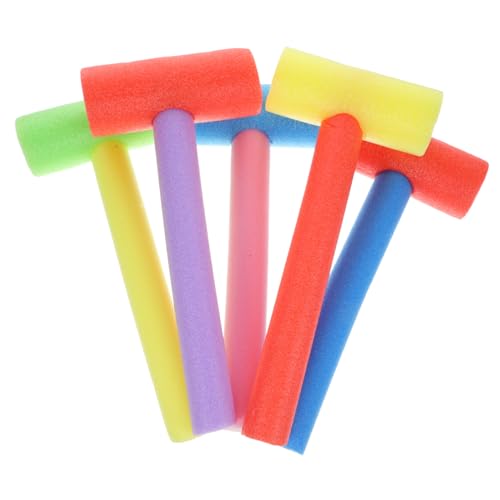 BESTonZON 5er Set Schaumstoffhämmer Für Leichte Hammer Spielzeuge Für Aktivitäten Und Lernspiele Ideal Für Kleine Hände Zufällige Farben von BESTonZON