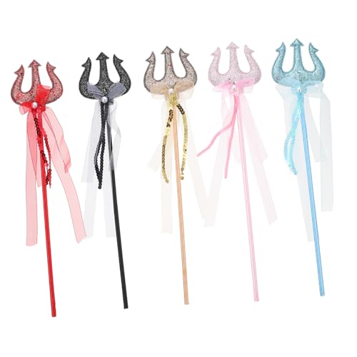 BESTonZON 5st Halloween-zauberstab Kostüm Der Teufelsfee Maskerade-Party-feenstab Kind Dekorativer Feenstab Halloween-fee-Stick Feenstab Für Mädchen Halloween-Party-feenstab Bausatz Stoff von BESTonZON