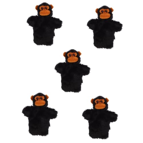 BESTonZON 5st Orang-utan-tierhandpuppe Kreatives Puppenspielzeug Handpuppe Spielzeug Handpuppen Für Babys Tierische Handpuppe Puppen Zum Geschichtenerzählen Bilderbuch Plüsch Kind Karikatur von BESTonZON