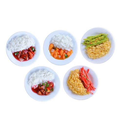 BESTonZON 5st Simuliertes Essen Spielküchenzubehör Lebensmittelspielzeug Spielzeugnahrung Essensspielzeug Lebensmittel Für Die Spielküche Reisspiel Essen Vorgeben PVC von BESTonZON