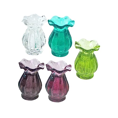 BESTonZON 5st Spitzenvasen-Modell Puppenhaus-Miniatur Mini-puppenmöbel Spielküchenzubehör Klare Vase Zusammenklappbar Flasche Shaker Miniatur-vasenmodell Modellvase Harz BESTonZON 5st Spitzenvasen-Modell Puppenhaus-Miniatur Mini-puppenmöbel Spielküchenzubehör Klare Vase Zusammenklappbar Flasche Shaker Miniatur-vasenmodell Modellvase Harz von BESTonZON