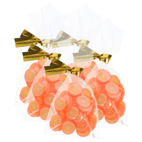 BESTonZON 5st Süßigkeiten Modell Taschen Mini- Süße Zapfen Beutel Plätzchenverpackung Verpackte Lebensmittel-Requisite Bonbon-Modell Dessert-Modell Süßigkeitenspielzeug Gummi Orange von BESTonZON