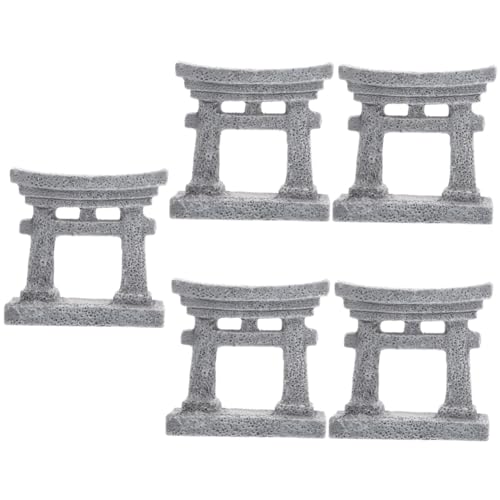 BESTonZON 5St Zubehör für Torii-Tore Dekoration Schlafzimmer Bedroom Decor Bastelbedarf für Aquarien Fischbecken Torii Tor Aquarium chinesische Laternen Dekorminiaturen Mini-Torii-Tor Glas von BESTonZON