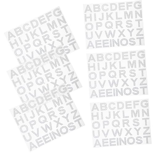 BESTonZON 6 Blätter DIY Strass Buchstaben Aufkleber Selbstklebend Glitzernde Schmuckdekoration Für Kleidung Taschen Handys Und Geschenkverpackungen BESTonZON 6 Blätter DIY Strass Buchstaben Aufkleber Selbstklebend Glitzernde Schmuckdekoration Für Kleidung Taschen Handys Und Geschenkverpackungen von BESTonZON