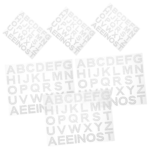 BESTonZON 6 Blätter Teiliges Acryl Strass Buchstaben Selbstklebende DIY Aufkleber für Kleidung Taschen und Handyhüllen Langlebige Dekorative Sticker zum Individuellen Gestalten und Verzieren BESTonZON 6 Blätter Teiliges Acryl Strass Buchstaben Selbstklebende DIY Aufkleber für Kleidung Taschen und Handyhüllen Langlebige Dekorative Sticker zum Individuellen Gestalten und Verzieren von BESTonZON