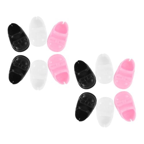 BESTonZON 6 Paare Mini -Puppenschuhe Schuhe Puppen kinderspielzeug Puppen Outfit Spielzeughausschuhe Simulationsschuhmodelle Minischuhe für Puppen Plastik von BESTonZON