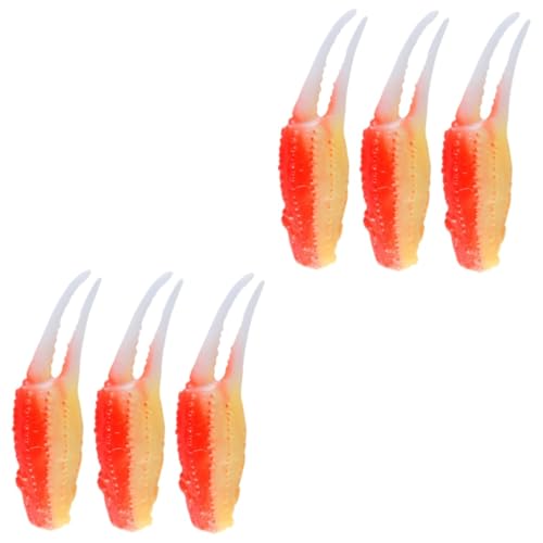 BESTonZON 6 STK Garnelenmodell Statue Spielzeuge realistisches Krabbenkrallenspielzeug künstliche Simulation Einer Krabbenklaue niedlich Tempura-Garnelen Requisiten Krabbenklauen schmücken von BESTonZON