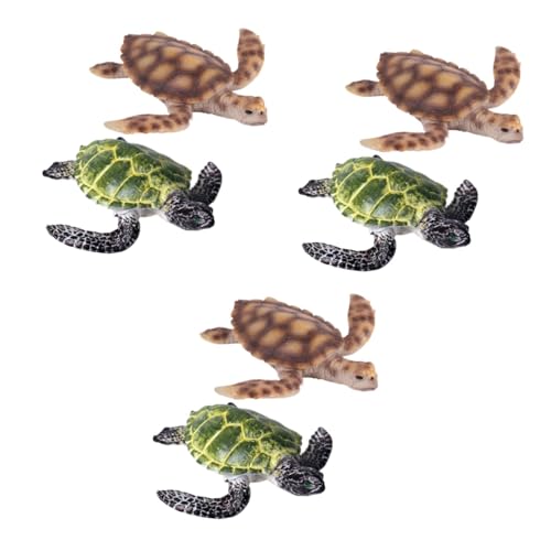 BESTonZON 6 STK Schildkröten-Modell Meerestiermodell Schildkrötenmodell Schildkrötenspielzeug Für Kinder Kinderspielzeug Tierspielzeug Spielzeug Für Meerestiere Lernspielzeug Ozean Schmücken von BESTonZON