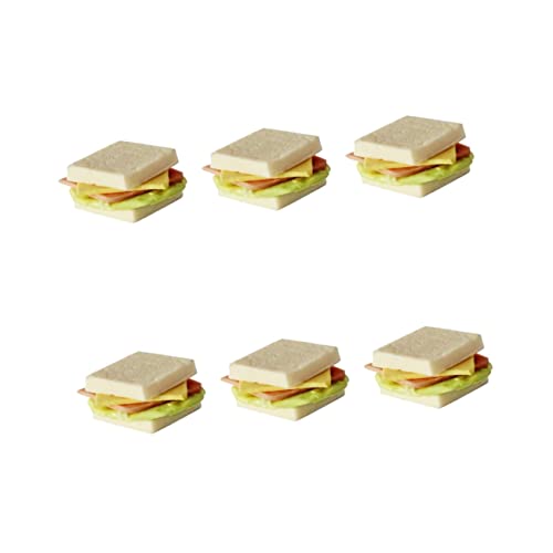 BESTonZON 6 STK Simulation Mini-Sandwich Heimdekorationen Mini-Zubehör Geschenke für Kinder kindergeschenke tortendeko Einschulung Mini-Food-Dekor Telefondekore Kuchen schmücken Ornamente von BESTonZON