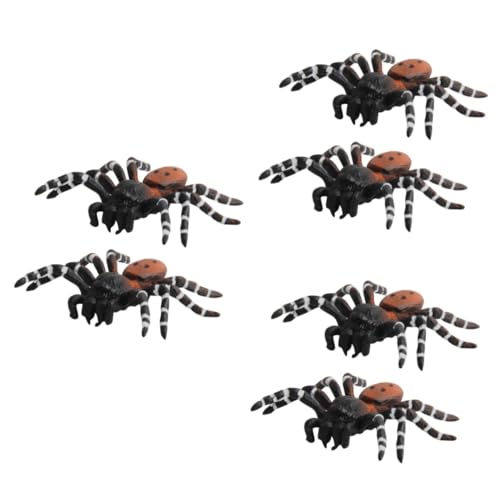 BESTonZON 6 STK Tiere Modellfigur Spinnenspielzeug Gefälschte Spinnen Insektenspielzeug Tragbares Aquarium Spinnenfigur Tiere Spielzeug Spielzeuge Bienenmodell Kleine Spinne Halloween Hut von BESTonZON