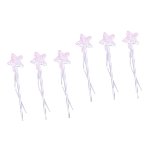 BESTonZON 6 STK Zauberstab Fairy Wand kinderkostüm Cosplay Schminkkasten Kleidung dekorativer Feenstab Foto-Requisite Prinzessin Spielzeug Stock Suite einstellen von BESTonZON