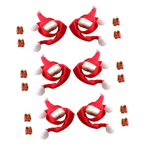 BESTonZON 6 Sätze Mini Strickmützen und Weihnachts Schal Set Teilig Rote Mini Weihnachtsmützen mit Elastischem Lebensechte Puppenhaus Deko Detailreiche Miniatur Weihnachtsaccessoires BESTonZON 6 Sätze Mini Strickmützen und Weihnachts Schal Set Teilig Rote Mini Weihnachtsmützen mit Elastischem Lebensechte Puppenhaus Deko Detailreiche Miniatur Weihnachtsaccessoires von BESTonZON