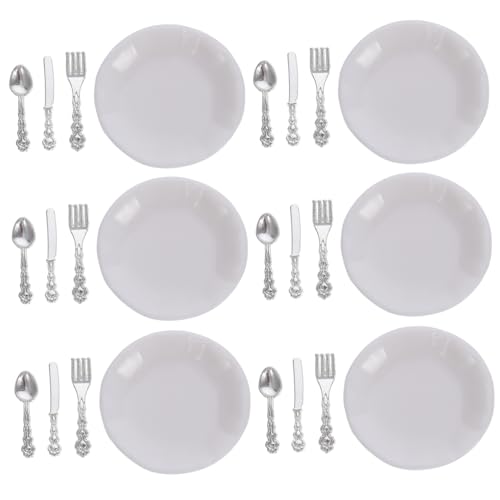 BESTonZON Miniatur-geschirrset Abs-legierungsmaterial 6-teiliges Mini-besteckset Für Puppenhausdekorationen Realistische Babyteller Und -utensilien BESTonZON Miniatur-geschirrset Abs-legierungsmaterial 6-teiliges Mini-besteckset Für Puppenhausdekorationen Realistische Babyteller Und -utensilien von BESTonZON