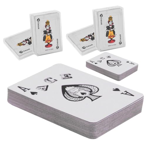 BESTonZON 6 Sätze Miniatur-pokerkarten, Miniaturkarten, Kleine Spielkarten, Brettspielkarten, Requisiten von BESTonZON