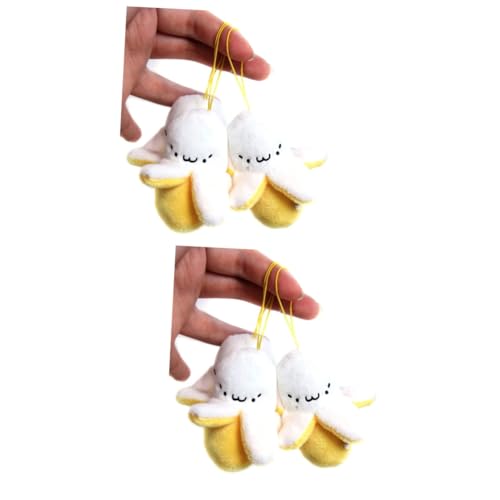 BESTonZON 6 Stck. Teiliges Plüsch Bananen Hängedekor Weiches für Handy Tasche als Schlüsselanhänger Stressabbauenden Nutzung Gelb BESTonZON 6 Stck. Teiliges Plüsch Bananen Hängedekor Weiches für Handy Tasche als Schlüsselanhänger Stressabbauenden Nutzung Gelb von BESTonZON