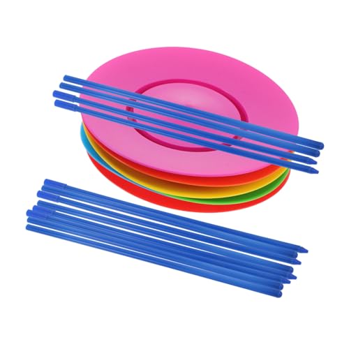 BESTonZON 6 Stück 6 Bühnenplattenspieler Rotationswerkzeugsatz drehbarer Plattenständer Porzellanspielzeug Sich drehende Platten Jonglierstöcke Gyroplatte Jonglierspielzeug Plastik BESTonZON 6 Stück 6 Bühnenplattenspieler Rotationswerkzeugsatz drehbarer Plattenständer Porzellanspielzeug Sich drehende Platten Jonglierstöcke Gyroplatte Jonglierspielzeug Plastik von BESTonZON