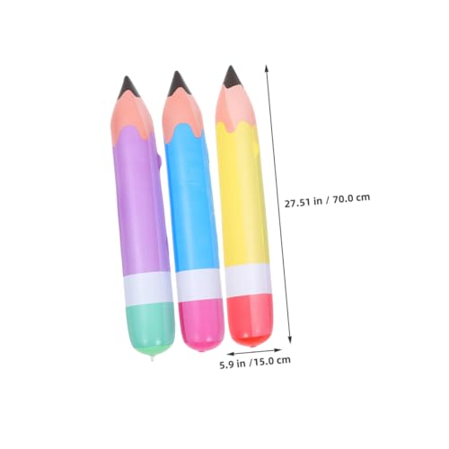 BESTonZON 6 Stück Aufblasbare PVC Bleistiftballons Robuste Schulanfang Deko Schnelle Befüllung Farbenfrohe Party und Klassenzimmerdekoration Interaktives Lernspielzeug für Schulanfang und BESTonZON 6 Stück Aufblasbare PVC Bleistiftballons Robuste Schulanfang Deko Schnelle Befüllung Farbenfrohe Party und Klassenzimmerdekoration Interaktives Lernspielzeug für Schulanfang und von BESTonZON