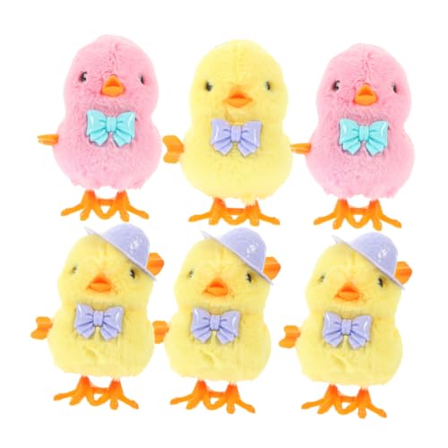 BESTonZON 6 Stück Aufziehspielzeug Küken Plüsch Hühner für Kinder Ostern Party Füller Springendes Spielzeug für Jungen und Mädchen BESTonZON 6 Stück Aufziehspielzeug Küken Plüsch Hühner für Kinder Ostern Party Füller Springendes Spielzeug für Jungen und Mädchen von BESTonZON