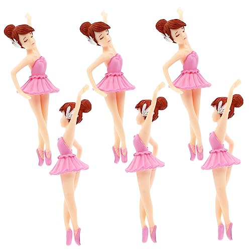 BESTonZON 6 Stück Ballettmädchen Schlüsselbund Ballett-Dessert-Topper Mädchen Figur des Ballettmädchens Kuchendekorationen für Mädchen Ballerina-Partydekorationen Plastik Weiß BESTonZON 6 Stück Ballettmädchen Schlüsselbund Ballett-Dessert-Topper Mädchen Figur des Ballettmädchens Kuchendekorationen für Mädchen Ballerina-Partydekorationen Plastik Weiß von BESTonZON