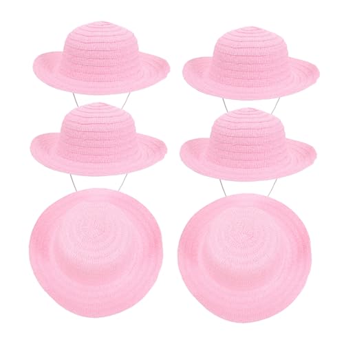 BESTonZON 6 Stück Diy Strohhüte Kreative Malmütze für Sonnenschutz Blanko Strandmützen für Partys und Bastelarbeiten Fördert die Kreativität und Handfertigkeit von BESTonZON