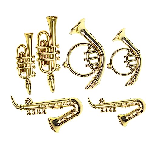 BESTonZON 6 Stück Dollhouse Miniatur Saxophon Modelle Teiliges Klassische Instrumente zur Puppenhaus Dekoration für Kreative Spielsz Szenen von BESTonZON