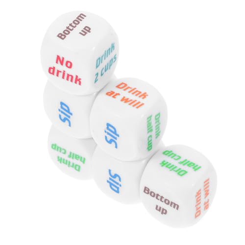 BESTonZON 6 Stücke Tricky Dice Decor Spiel Würfel Für Partys Für Familie Spaß von BESTonZON
