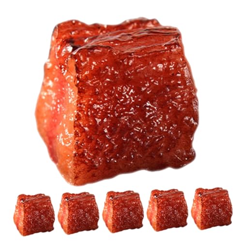 BESTonZON 6 Stück Gekochtes Fleischmodell Fritteuse Sackleinen Weidensteak Vortäuschen Backblech Rezepte Haustierfleisch Vortäuschen Runder Rezepte Aquariumdekorationen Fischnetzdekoration von BESTonZON