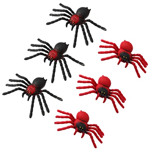 BESTonZON 6 Stück Halloween Simulationsspinne Lustiges Spinnenstreich Halloween Aufblasbare Spinne Halloween Spinne Horrorspinne Halloween Zubehör Spinnen von BESTonZON