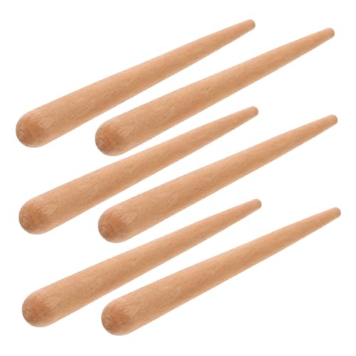 BESTonZON 6 Stück Holz Guiro Sticks Kindgerechte Percussion Instrumente für Musikspiel Rhythmusförderung für Drinnen und Draußen Fördert Kreativität und Musikalische Fähigkeiten von BESTonZON