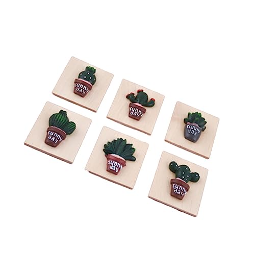 BESTonZON 6 Stück Holzmodell Ornament Pflanzen Kleines Holzalbum Mini Pflanzenbild Mini Hängendes Holzbild Bambus BESTonZON 6 Stück Holzmodell Ornament Pflanzen Kleines Holzalbum Mini Pflanzenbild Mini Hängendes Holzbild Bambus von BESTonZON