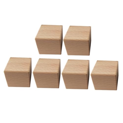 BESTonZON 6 Stück Holzspielzeug Holzwürfel Lernspielzeug Holzhandwerkswürfel Quadratischer Block Holzblöcke Babyblock Bausteine Säuglingsquadratwürfel Buche Khaki BESTonZON 6 Stück Holzspielzeug Holzwürfel Lernspielzeug Holzhandwerkswürfel Quadratischer Block Holzblöcke Babyblock Bausteine Säuglingsquadratwürfel Buche Khaki von BESTonZON