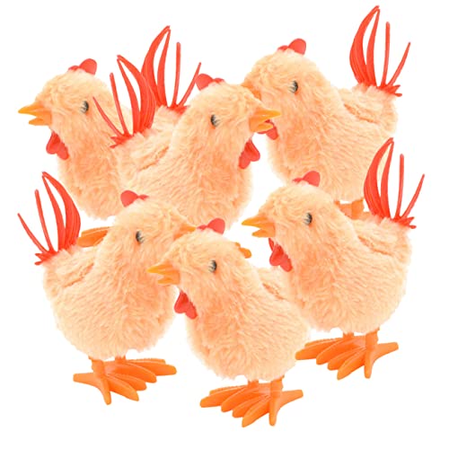 BESTonZON 6 Stück Huhn Party-Requisite Küken Springende Hühner Aufwinden Spielzeugküken Für Kleinkinder Gehendes Küken-babyspielzeug Plüsch von BESTonZON