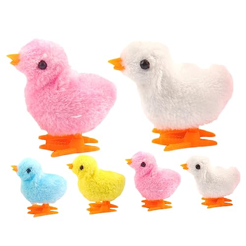 BESTonZON 6 Stück Aufzieh-hühnerspielzeug – Weich Und Bequem Springende Hühner Für Kinder Osterdekoration Ideales Ostergeschenk BESTonZON 6 Stück Aufzieh-hühnerspielzeug – Weich Und Bequem Springende Hühner Für Kinder Osterdekoration Ideales Ostergeschenk von BESTonZON