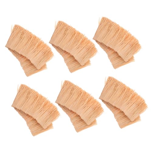 BESTonZON 6 Stück Künstliche Stroh-dachmatten Miniatur-dachstroh für Puppenhaus und Mikrolandschaft Langlebiges Natürlich Wirkendes Material für DIY Basteln und Dekoration von BESTonZON