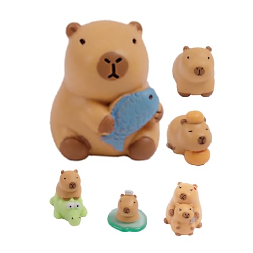 BESTonZON 6 Stück Mikro Landschafts Capybara Figur Miniatur Landschaftsdekoration Mini Capybara Figuren Capybara Spielzeugfigur Capybara Partygeschenke Capybara Anhänger Capybara BESTonZON 6 Stück Mikro Landschafts Capybara Figur Miniatur Landschaftsdekoration Mini Capybara Figuren Capybara Spielzeugfigur Capybara Partygeschenke Capybara Anhänger Capybara von BESTonZON
