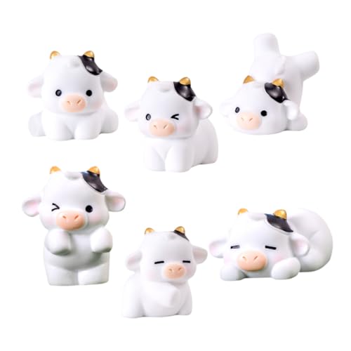 BESTonZON 6 Stück Mikrolandschaft Kuh Mini Figuren Hund Auto Tiere Haustier Plüsch Kuh Figur Landschaftsverzierungen Kuh-Ornament Mikroszenendekorationen Bonsai-Kuh Kuh-Modell Harz BESTonZON 6 Stück Mikrolandschaft Kuh Mini Figuren Hund Auto Tiere Haustier Plüsch Kuh Figur Landschaftsverzierungen Kuh-Ornament Mikroszenendekorationen Bonsai-Kuh Kuh-Modell Harz von BESTonZON