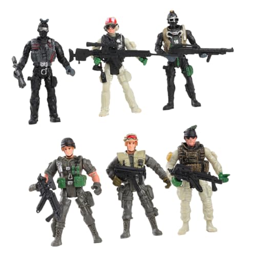 BESTonZON 6 Stück Militärsoldatenmodell Toys Spielzeugarmee Spielzeugsoldaten Kindersoldatenstatue Modelle von Soldatenfiguren Kindersoldatenfiguren Plastik Green BESTonZON 6 Stück Militärsoldatenmodell Toys Spielzeugarmee Spielzeugsoldaten Kindersoldatenstatue Modelle von Soldatenfiguren Kindersoldatenfiguren Plastik Green von BESTonZON