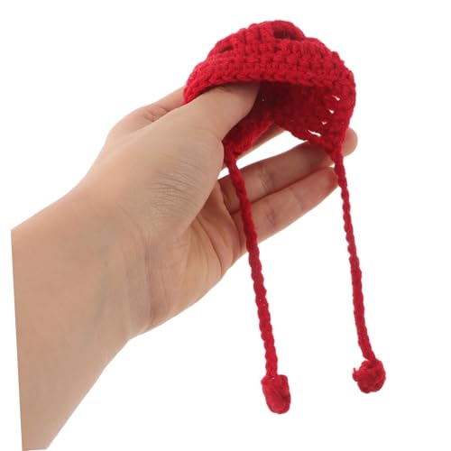 BESTonZON 6 Stück Mini Strickmützen aus Garn Atmungsaktive Kleine Häkelmützen für Puppen und Miniaturen DIY Bastelzubehör für Frühlings und Sommerdekoration Passend für Figuren und Haustiere von BESTonZON