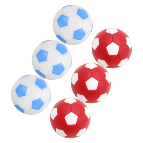 BESTonZON 6 Stück Mini Tischfußball Bälle Ersatzbälle für Tischfußballspiele Rot Blau für Standard Tischkicker Langlebig und Präzise Verarbeitet von BESTonZON