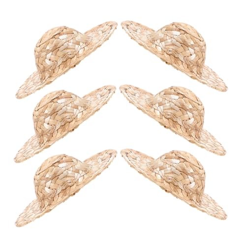 BESTonZON 6 Stück Miniatur Strohhüte Leichtes Material Charmante Sombrero Kappen DIY Puppenhaus Dekoration für Kleine Haustiere und Bastelprojekte BESTonZON 6 Stück Miniatur Strohhüte Leichtes Material Charmante Sombrero Kappen DIY Puppenhaus Dekoration für Kleine Haustiere und Bastelprojekte von BESTonZON