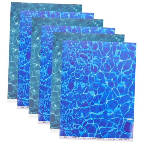 BESTonZON 6 Stück Papier Mit Simulierter Wasserstruktur Fake-wasserlandschaftsdekor Künstlicher Bach Sandtisch, Künstliches Wasser Gefälschtes Flusspad Wasserbasis Aus Kunststoff Plastik BESTonZON 6 Stück Papier Mit Simulierter Wasserstruktur Fake-wasserlandschaftsdekor Künstlicher Bach Sandtisch, Künstliches Wasser Gefälschtes Flusspad Wasserbasis Aus Kunststoff Plastik von BESTonZON