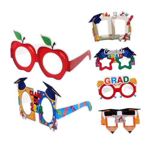 BESTonZON 6 Stück Papierbrillen für Vorschulkinder Fotorequisiten für Abschlussfeiern Witzige Sonnenbrillen für Kindergarten Absolventen Accessoires für Abschlussfeier BESTonZON 6 Stück Papierbrillen für Vorschulkinder Fotorequisiten für Abschlussfeiern Witzige Sonnenbrillen für Kindergarten Absolventen Accessoires für Abschlussfeier von BESTonZON
