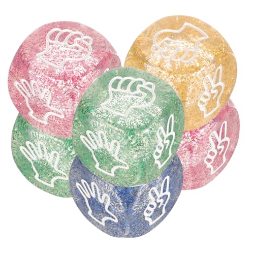 BESTonZON 6 Stück Partysieb Würfelspiel Partyspielwürfel Unterhaltungsspiel-Requisite Partyzubehör Spiel Würfel Spielwürfel Requisiten Unterhaltungswürfel Würfel-Layouts Würfel Masse Acryl von BESTonZON