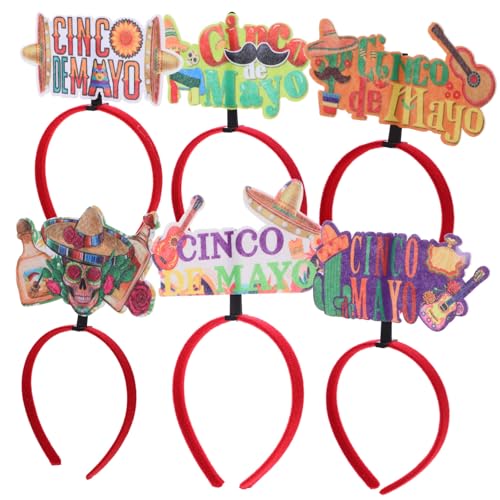 BESTonZON 6 Stück Partyzubehör für Cinco de Mayo fasching kopfbedeckung fasching kopfschmuck party kopfschmuck Party-Kopfbedeckung stutzenhalter Stirnband Stirnbänder Haarreifen Plastik BESTonZON 6 Stück Partyzubehör für Cinco de Mayo fasching kopfbedeckung fasching kopfschmuck party kopfschmuck Party-Kopfbedeckung stutzenhalter Stirnband Stirnbänder Haarreifen Plastik von BESTonZON