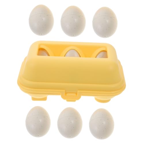 BESTonZON 6 Stück Passende Eier für die Früherziehung Activity für aktivity für Formerkennung Lernspielzeuggeschenk für Kleinkind Simulations-Ei- Plastik von BESTonZON
