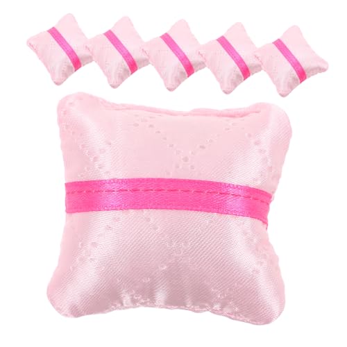 BESTonZON 6 Stück Puppenhaus-Ornamente Puppenhaus-Kissen Kissen Für Puppenhäuser Puppenhausmöbel Kleine Kissen Dekorativ Mini-puppenhauszubehör Miniatur-schlafzimmerzubehör Rosa Plastik BESTonZON 6 Stück Puppenhaus-Ornamente Puppenhaus-Kissen Kissen Für Puppenhäuser Puppenhausmöbel Kleine Kissen Dekorativ Mini-puppenhauszubehör Miniatur-schlafzimmerzubehör Rosa Plastik von BESTonZON