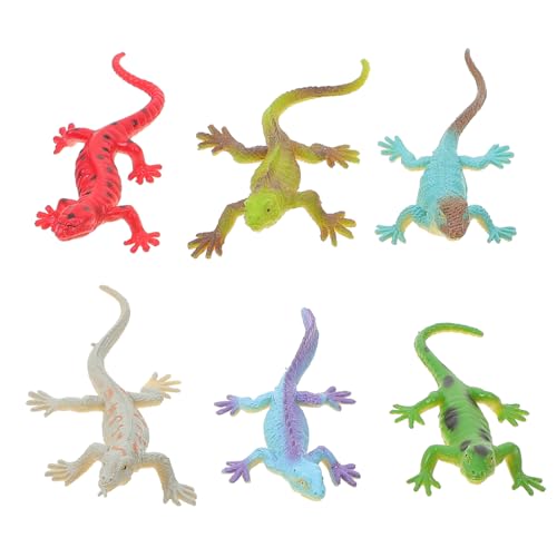 BESTonZON 6 Stück Realistische Lizard Figuren Bunte Kunststoff Eidechsen Modelle für Lernspielzeug Dekoration für Garten und Balkon BESTonZON 6 Stück Realistische Lizard Figuren Bunte Kunststoff Eidechsen Modelle für Lernspielzeug Dekoration für Garten und Balkon von BESTonZON